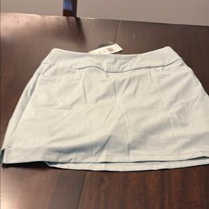 Adidas Green and White Mini Athletic Skirt